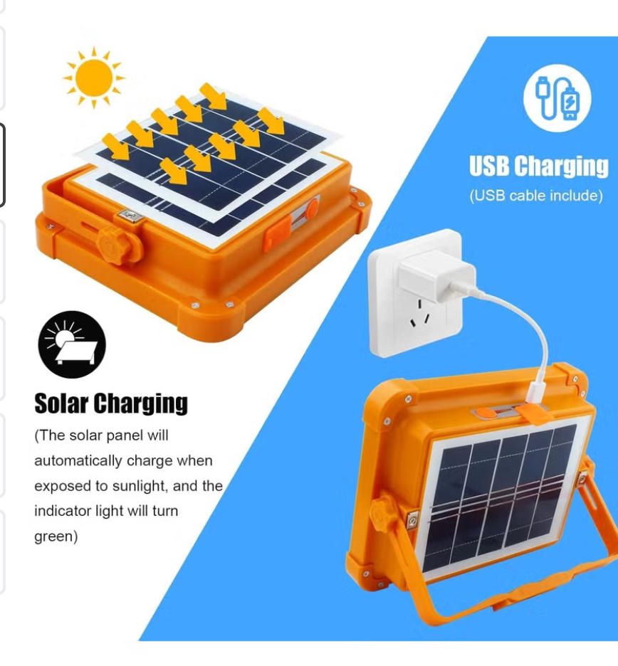 MODI Solar Flood Security Lights Simple Style Indoor Outdoor Garden Street Lamp Solar LED Portable Light Outdoor Emergency Camping Lamp