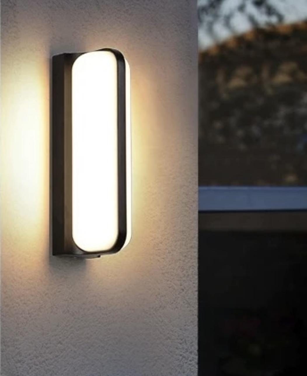 MODI Modern Minimalist LED Wall Light 24W, Waterproof Indoor/Outdoor Lighting, Acrylic Shade & Metal Body for Bedroom, Hallway, Balcony