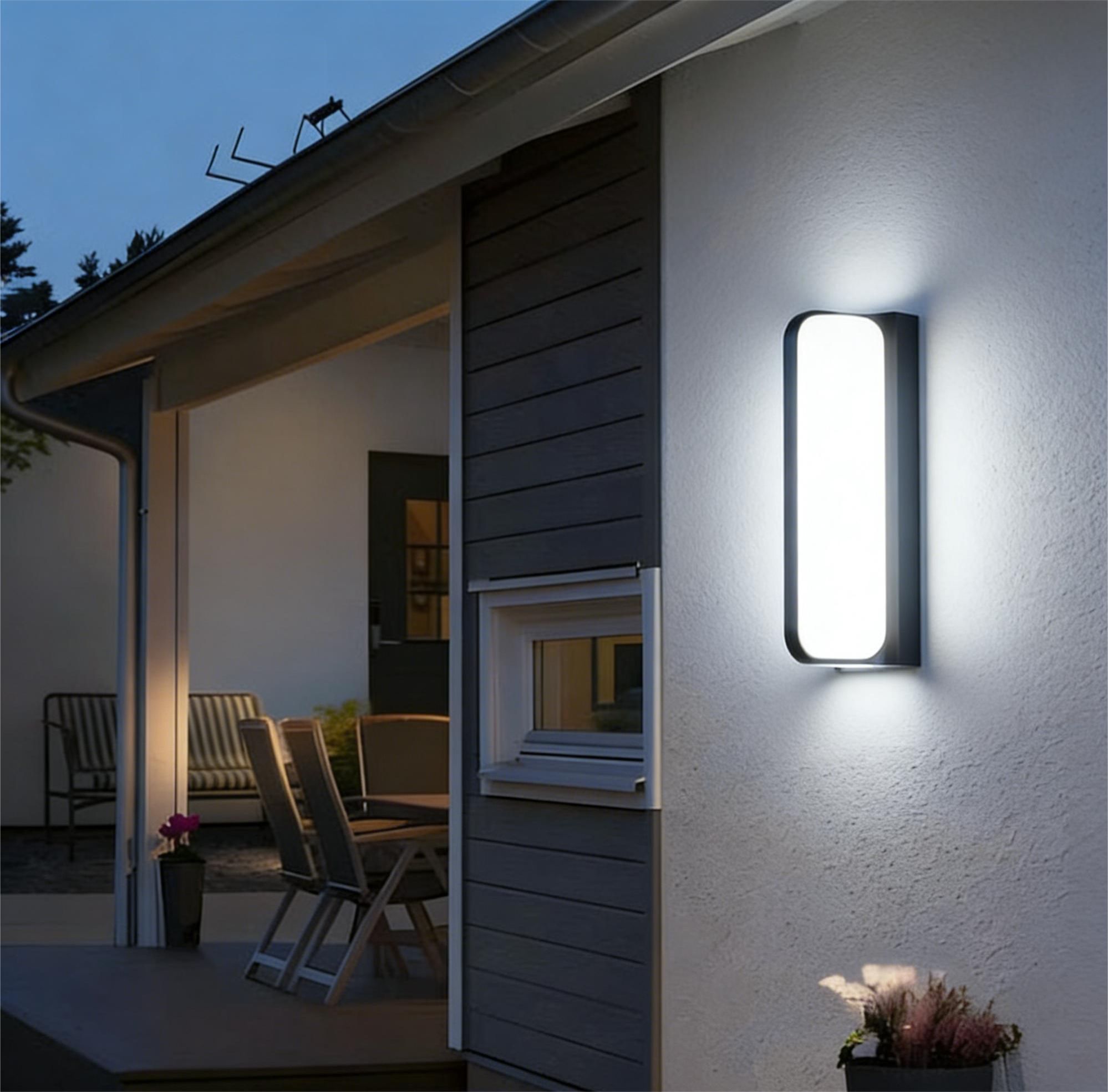 MODI Modern Minimalist LED Wall Light 24W, Waterproof Indoor/Outdoor Lighting, Acrylic Shade & Metal Body for Bedroom, Hallway, Balcony