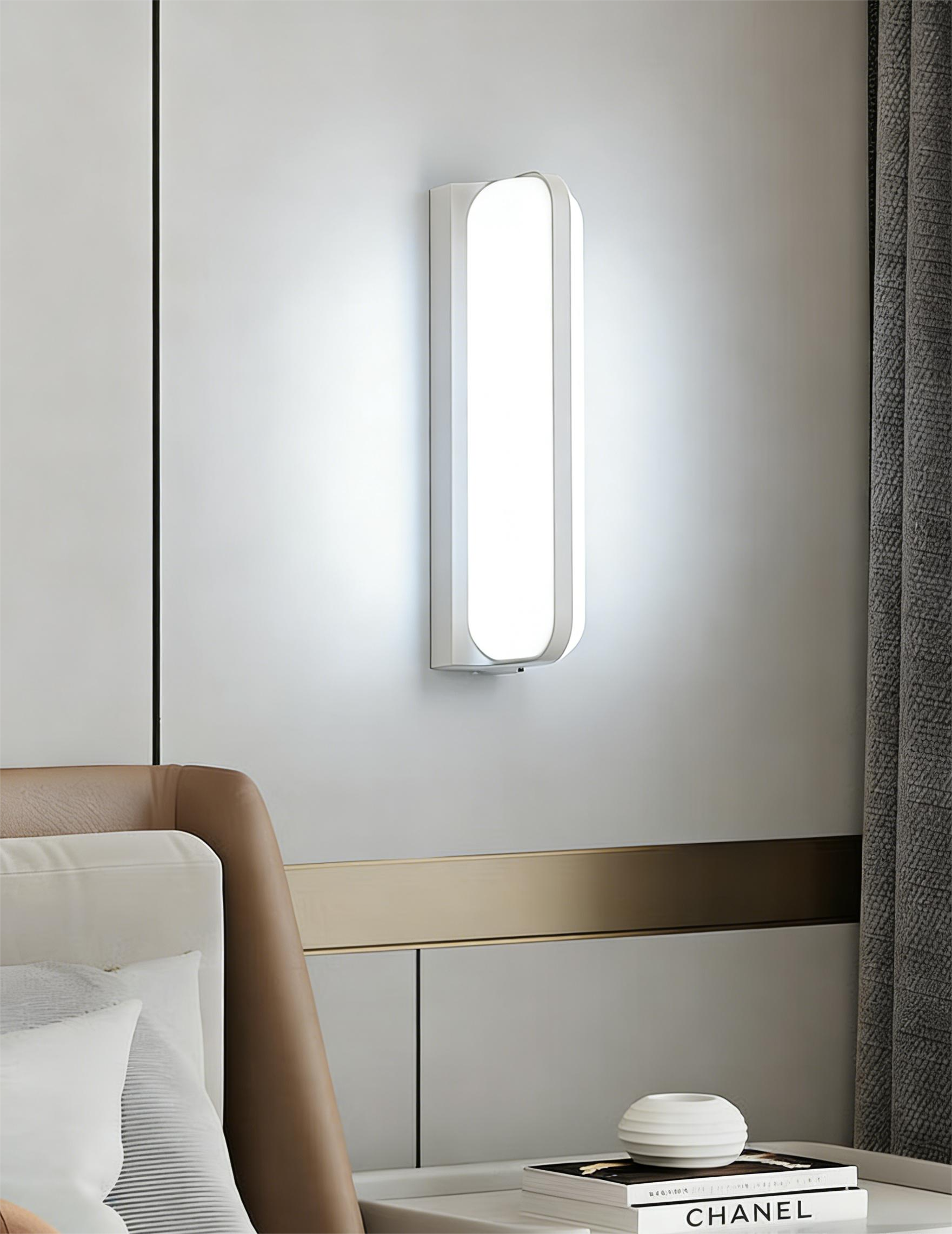 MODI Modern Minimalist LED Wall Light 24W, Waterproof Indoor/Outdoor Lighting, Acrylic Shade & Metal Body for Bedroom, Hallway, Balcony