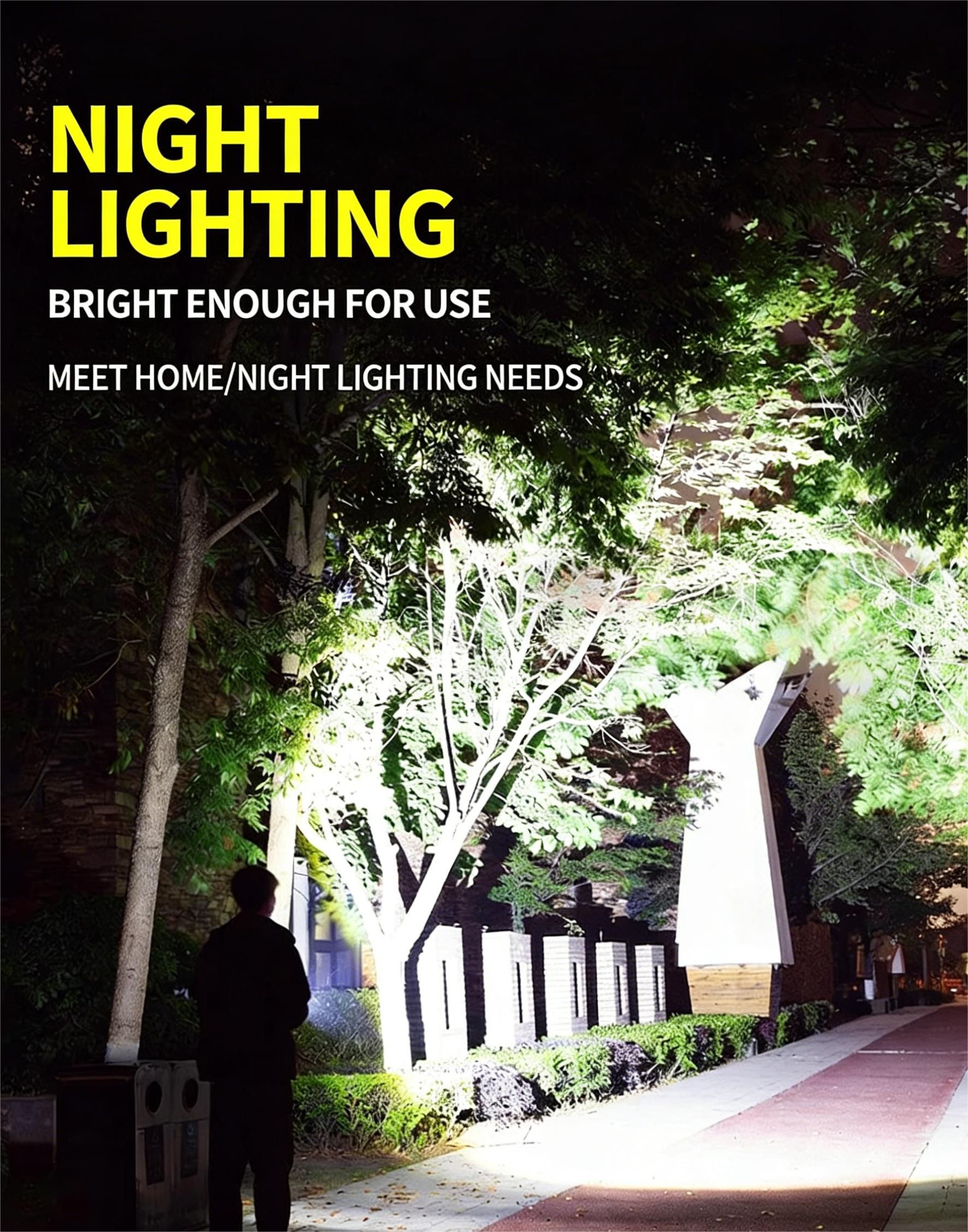 MODI Rechargeable Solar Flashlight Portable Outdoor Ultra-Bright Waterproof Dual Light Source Emergency Torch For Household Power Failure Disaster Rescue