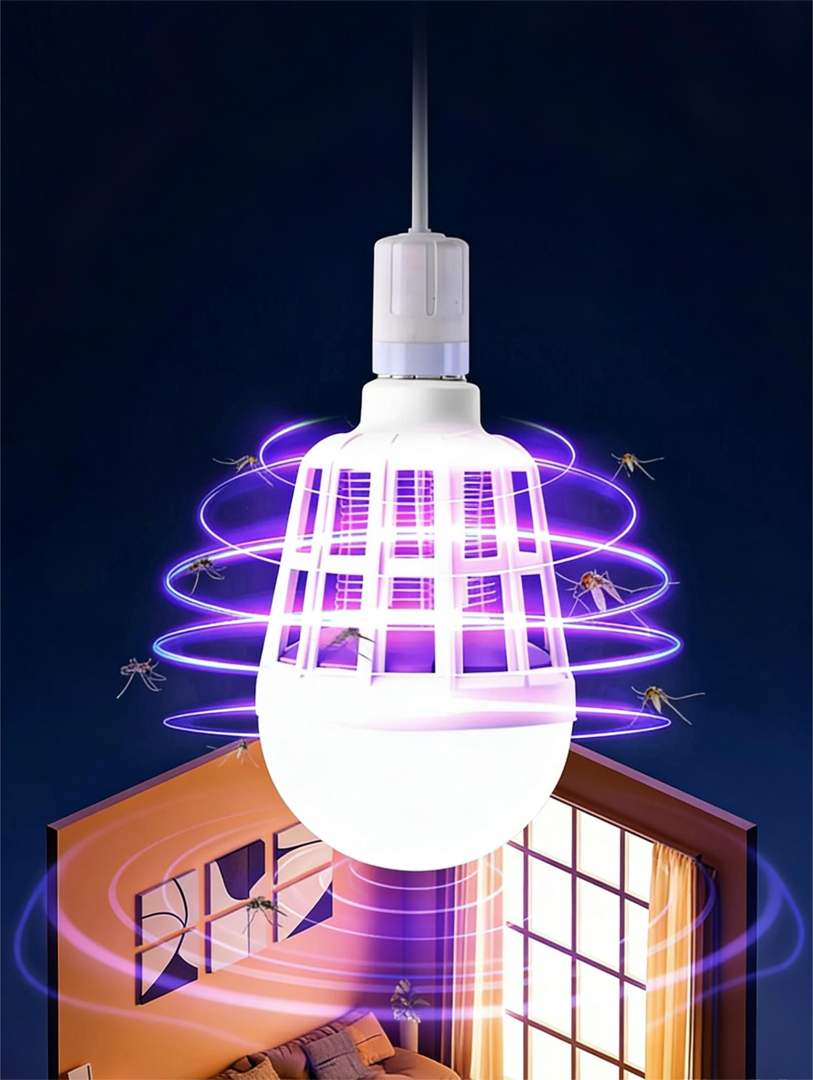 MODI E27 LED Mosquito Killer Bulb 2-in-1 Mosquito Zapper & Lighting Lamp Multi-Function for Home Bedroom
