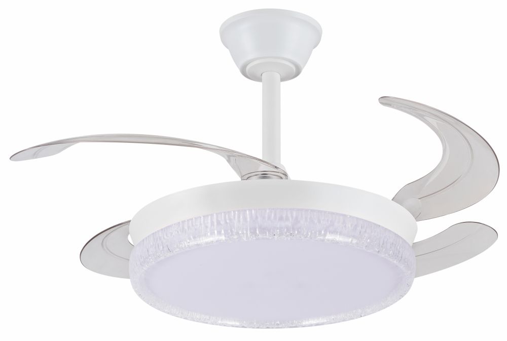 MODI New Ceiling Fan Light, Cream Style Modern Minimalist All-in-one Fan Lamp for Bedroom Living Room with Remote Control