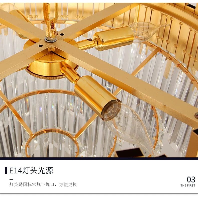 MODI Luxury Multi-Layer Crystal Chandelier, Modern Elegant Ceiling Pendant Lamp for Living Room, Dining Room & Bedroom