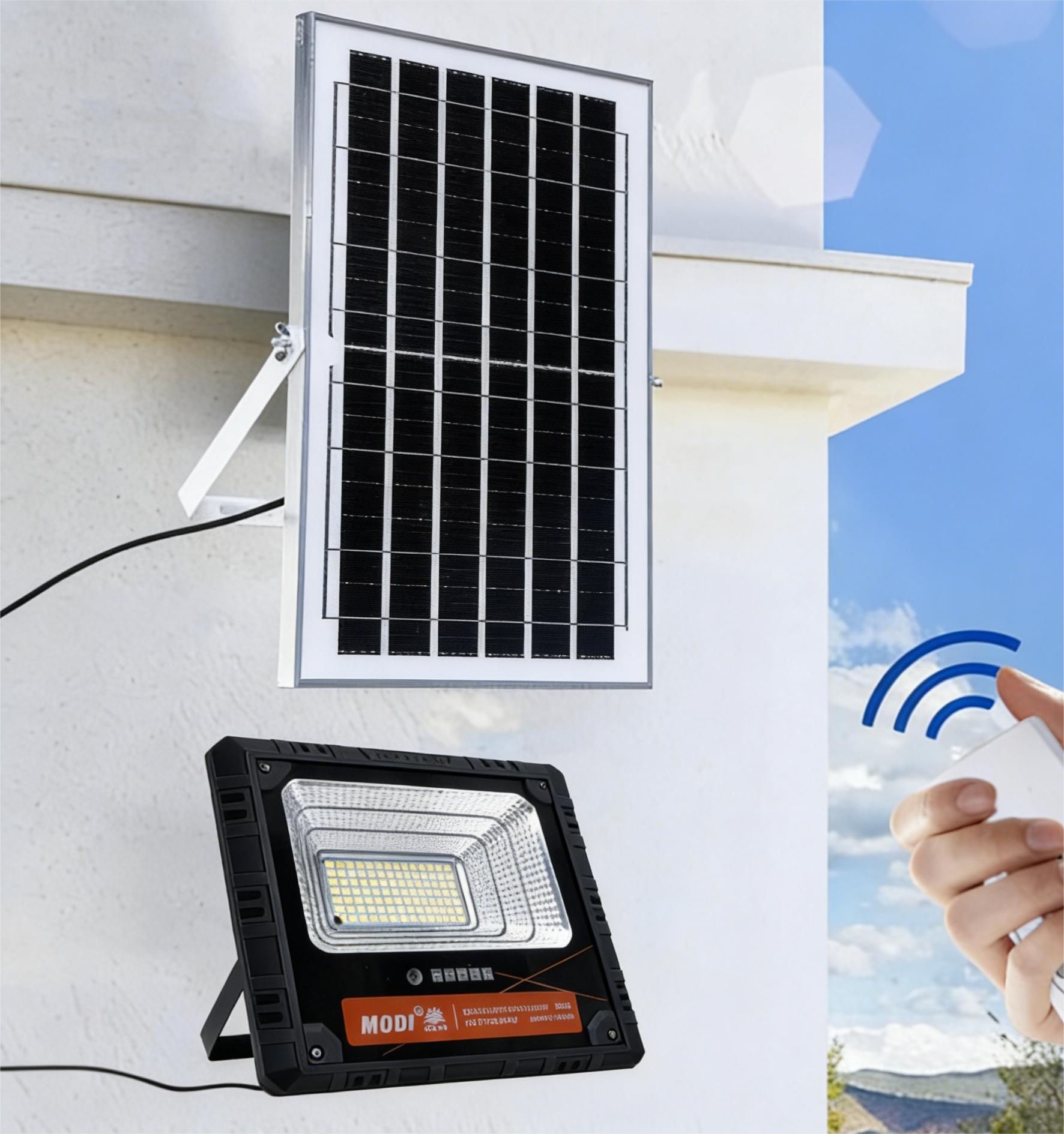 MODI New LED Solar Floor & Wall Light, Motion Sensor & Remote Control, Auto On At Dusk, Waterproof Solar Lamp For Outdoor Garden Home Security Indoor Use