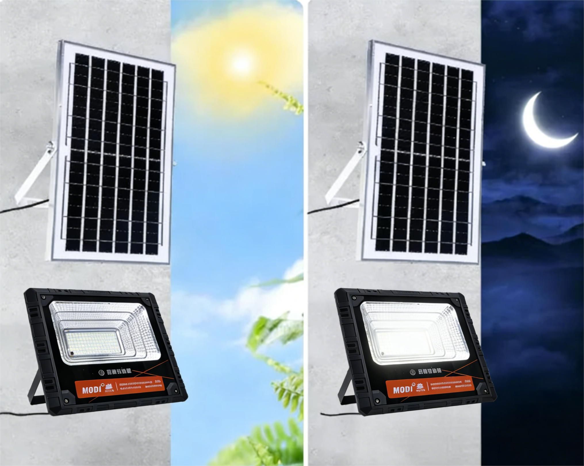 MODI New LED Solar Floor & Wall Light, Motion Sensor & Remote Control, Auto On At Dusk, Waterproof Solar Lamp For Outdoor Garden Home Security Indoor Use