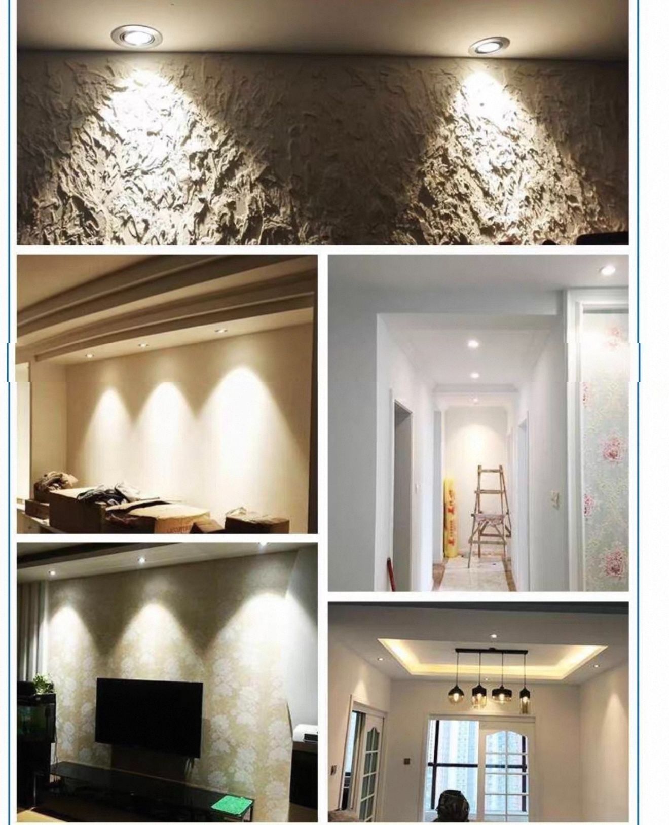 MODI New 4PCS LED Built-in spotlight COB Recessed Down lights 7W,Ceiling Light Perfect for Home and Office Use