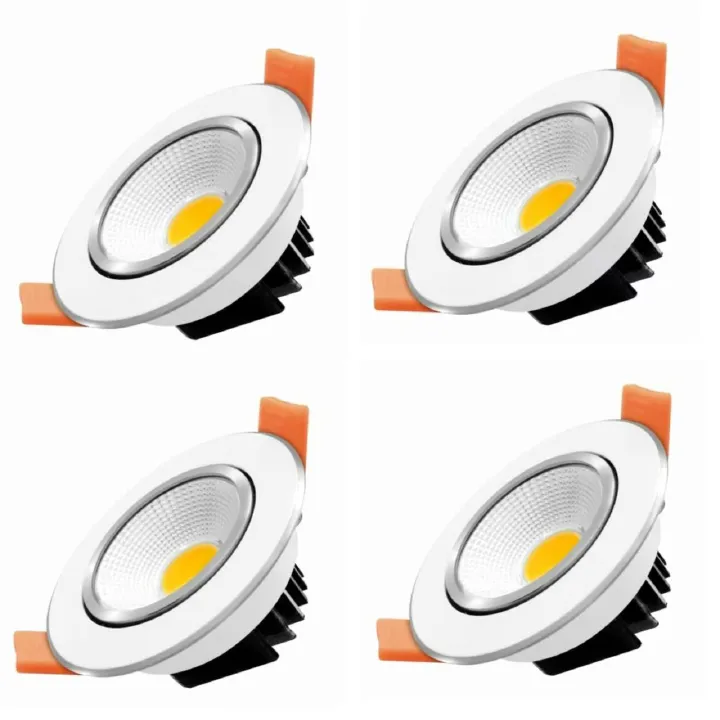 MODI New 4PCS LED Built-in spotlight COB Recessed Down lights 7W,Ceiling Light Perfect for Home and Office Use
