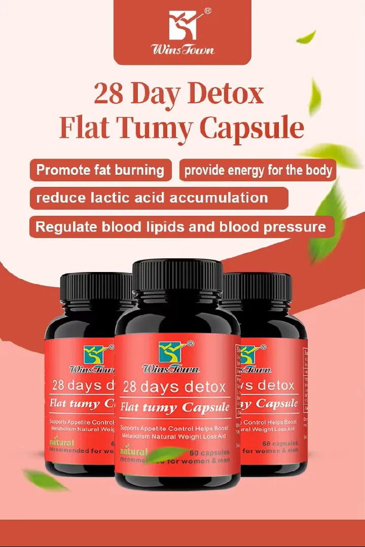 28 Days Detox Flat Tummy Capsule Herbal Capsule for Body Detoxing, Burning Belly Fat & Weight Loss