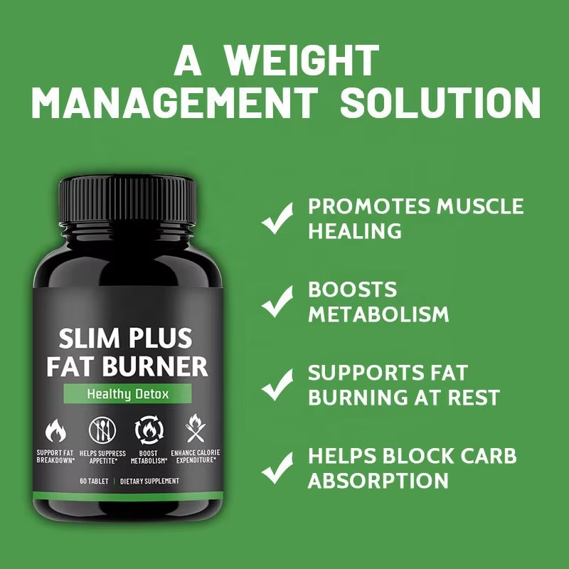 Halal Herbal Slim Plus Fat Burner Fast Burning Slimming Capsules Tablets for Adults Natural Weight Loss
