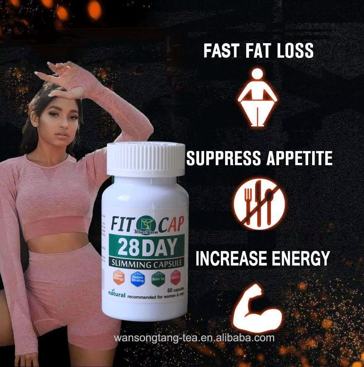 Natural Organic Detox Pills Weight Loss Fat burner Capsule 28 Days Fit Slimming Capsules