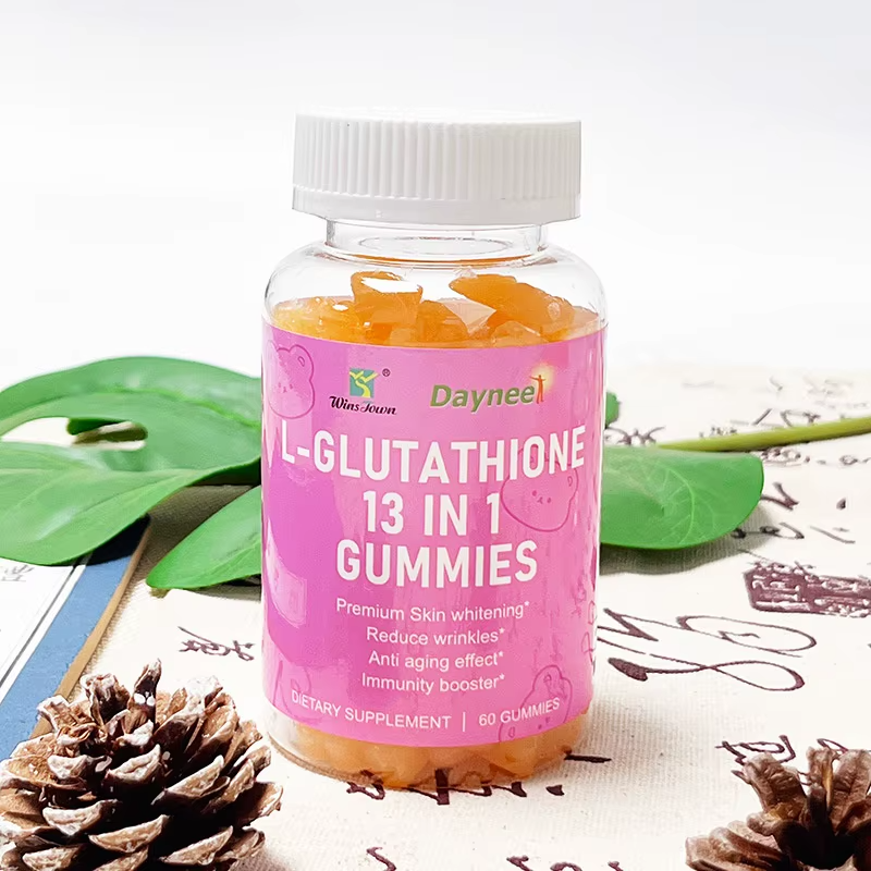 Daynee L-Glutathione 13 in 1 Gummies, 1200mg, Reduce Wrinkles & Anti-Aging, Muscle Relief & Immune Support, Strawberry Flavor, Vegan & Non-GMO, 60 Count-for Dark Spot, Collagen Glutathione Whitening