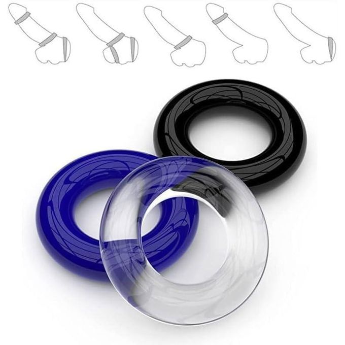 Ejaculation Delay Cock Rings Strong Erection Delay Ejaculation Stay Hard Penis Rings Last Longer Sex Toy For Men 3Pcs/Set Silicone Penis Rings Adult Supplies Male Ejaculation Delay Cock Rubber Rings-