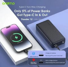 DEALS!Oraimo Traveller Power Bank 30000mAh 27000mAh 20000mAh 10000mAh 12W Smart Fast Charging Slim Portable Power Bank type C Charging universal Compatibility Powerbank with overcharge protection