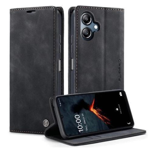 DISCOUNTED DEALS!!!Premium CaseMe Leather Flip Case: Samsung Galaxy A06 -Retro Leather Flip Magnetic Case, Card Slots & ID Holder, Kickstand, All Round Shockproof