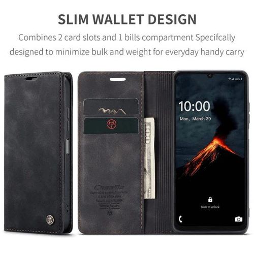 DISCOUNTED DEALS!!!Premium CaseMe Leather Flip Case: Samsung Galaxy A06 -Retro Leather Flip Magnetic Case, Card Slots & ID Holder, Kickstand, All Round Shockproof