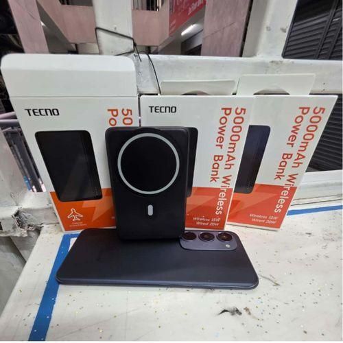 DISCOUNTED DEALS!!!Tecno Wireless 5000mAh Powerbank: Type-C & Micro-USB Inputs, Fast Charging