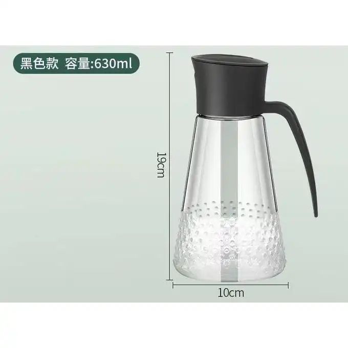 FESTIVE DEALS!!!OIL DISPENSER BOTTLE, 630 ML LEAK-PROOF GLASS CONDIMENT JAR WITH AUTOMATIC CAP AND STOPPER, -DRIP SPOUT, ON-SLIP HANDLE FOR KITCHEN COOKING