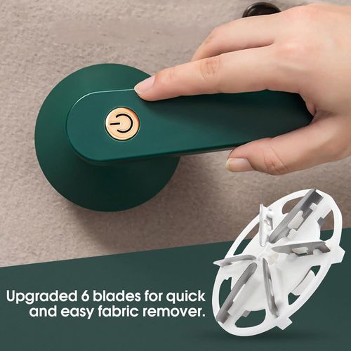 DISCOUNTED DEALS!!!Sweater Pill Remover Fabric Shaver USB Rechargeable Electric Lint Remover for Clothes 6 Leaf Blades Battery Operated Sweater Shaver for Lint Balls Furniture Couch Blanket
