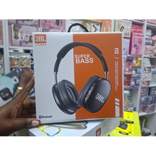Jbl DISCOUNTED DEALS!!! i12 Wireless Headset – Super Bass Wireless Bluetooth Headphones With Microphone and Noise Black Cancellation Gaming Headset Stereo HiFi Earphones