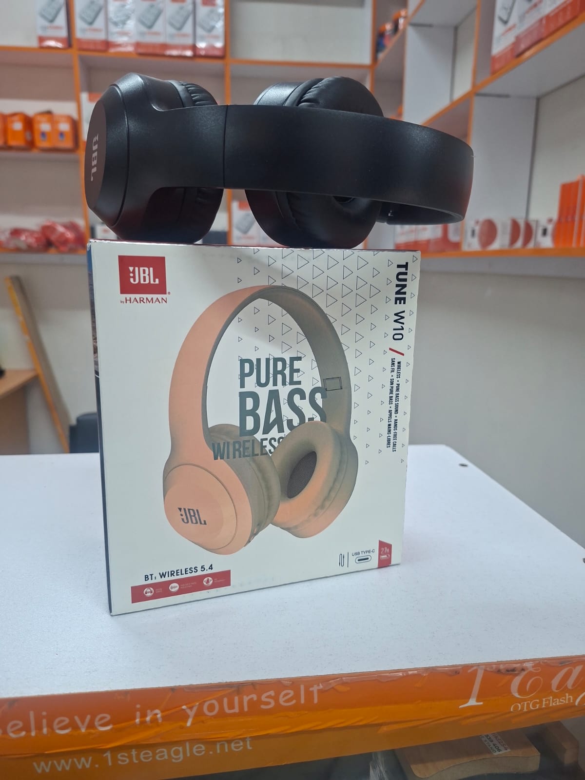 FLASH SALE DEALS!!!! JBL W10 Wireless Bluetooth Headphones Sports, 7-Hrs Playtime, Bluetooth Wireless & Wired Mode, TF Card Support, Built-in Microphone, Noise Cancellation, Foldable - Headphones