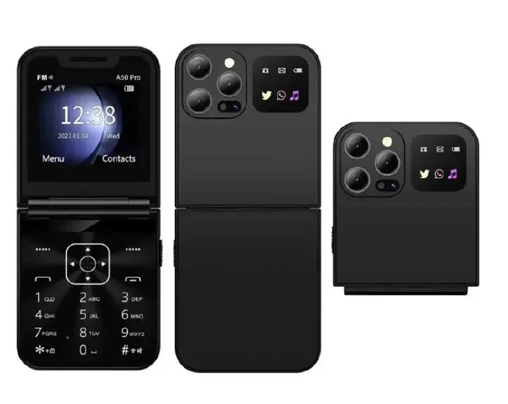 TIME LiMITED DEALS!!16 Pro max Flip Phone, 2.8" Screen Foldable Mobile Phones Dual SIM Card GSM Electric Torch Automatic Call Recording, Wireless FM -Type C 1350mAh battery feature smart touch button