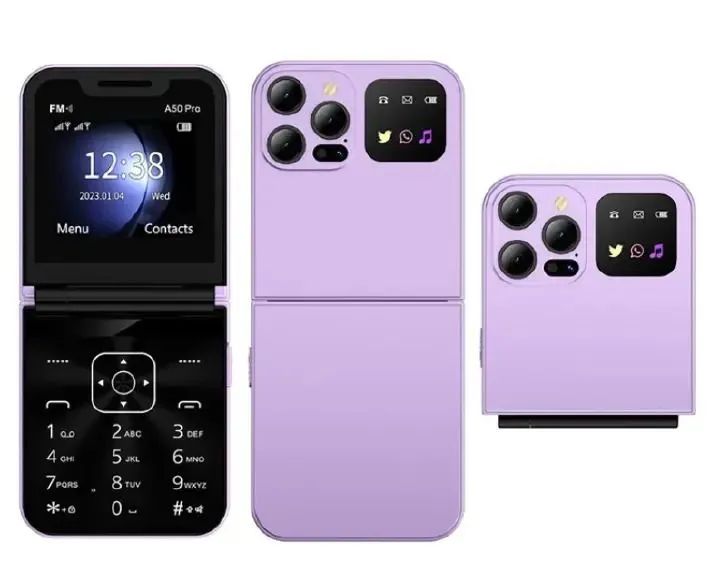 TIME LiMITED DEALS!!16 Pro max Flip Phone, 2.8" Screen Foldable Mobile Phones Dual SIM Card GSM Electric Torch Automatic Call Recording, Wireless FM -Type C 1350mAh battery feature smart touch button