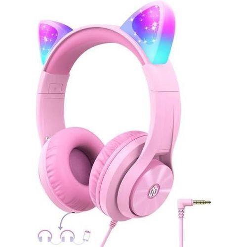 FLASH SALE DEALS!!!! Cat STN-28 Pro Headphones - LED Light Cat Ears, 7-Hrs Playtime, Bluetooth Wireless & Wired Mode, TF Card Support, Built-in Microphone, Noise Cancellation, Foldable - Headphones
