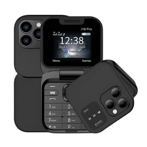 i16 MINI FLIP PHONE DUAL SIM CARD TWO - 2 SIM CARD SLOT BATTERY 500MAH FM RADIO 1.44 INCH SCREEN DISPLAY FOLDABLE PHONE NEW ARRIVAL ON OFFER KABAMBE KATULULU FEATTURED PHONE