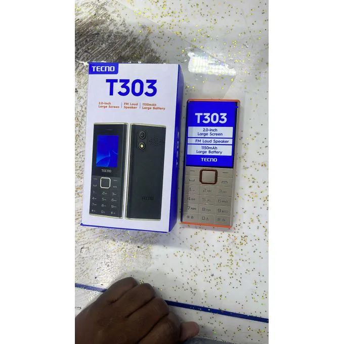 EASTER DEALS!!![NEW ARRIVAL] TECNO T303 MEMORY 32MB ROM+32MB RAM LARGE SCREEN 2’’ FM RADIO LOUD SPEAKER BATTERY CAPACITY 1150MAH CAMERA TYPE-C FAST CHARGER 1 YEAR WARRANTY KABAMBE