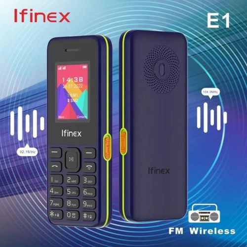 Ifinex E1 Triple Sim, Button/ KABAMBE/ KATULULU/ MULIKA MWIZI Phone With Torch, Wireless FM Radio, Facebook and Internet Browser, Music