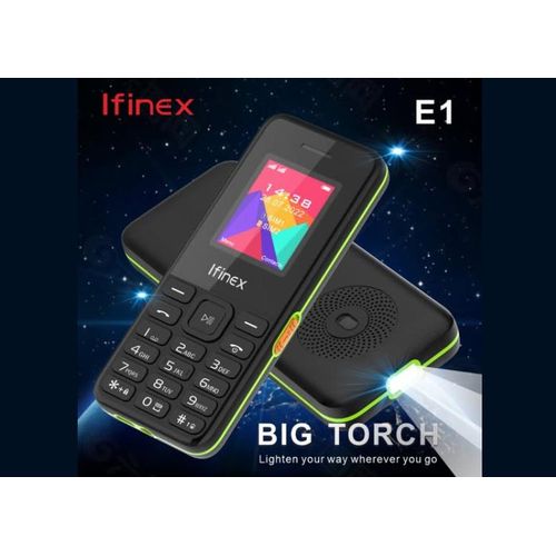 Ifinex E1 Triple Sim, Button/ KABAMBE/ KATULULU/ MULIKA MWIZI Phone With Torch, Wireless FM Radio, Facebook and Internet Browser, Music
