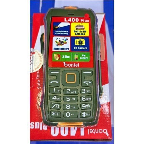 Bontel L400 Plus Feature Phone, 1.77" Screen Display, Dual sim card, Big Torch Light, Battery capacity 1000mAh,Camera Button phone