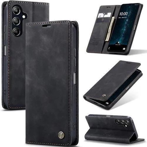 Caseme Wallet Flip Leather with Card Holder Magnetic closurefor A06,A07,A15,A16,A17,A25,A26,A35,A36,A55,A56,S24,S25,15C,Spark 40,Spark 40 pro+,Camon 40 pro,Camon 50 pro,Hot 60i,Hot 50 pro+,Hot 60 pro+
