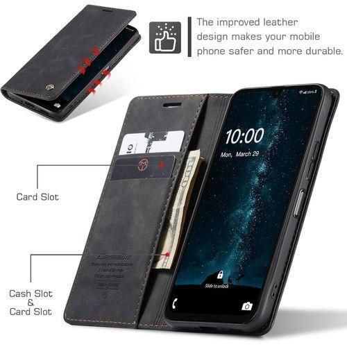 Caseme Wallet Flip Leather with Card Holder Magnetic closurefor A06,A07,A15,A16,A17,A25,A26,A35,A36,A55,A56,S24,S25,15C,Spark 40,Spark 40 pro+,Camon 40 pro,Camon 50 pro,Hot 60i,Hot 50 pro+,Hot 60 pro+