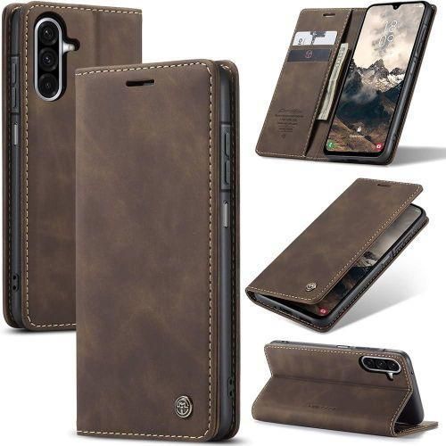 Caseme Wallet Flip Leather with Card Holder Magnetic closurefor A06,A07,A15,A16,A17,A25,A26,A35,A36,A55,A56,S24,S25,15C,Spark 40,Spark 40 pro+,Camon 40 pro,Camon 50 pro,Hot 60i,Hot 50 pro+,Hot 60 pro+