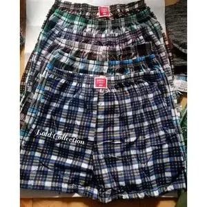 6Pcs Pure Cotton Assorted Mens Checked Boxers 100% High Quality Soft.