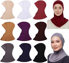 Women Balaclava Ninja Under Hijab Mask bonnet AMAL Muslim Ninja Hijab, Under Scarf Full Neck Cover, Caps Under Scarf, Head Neck Cover Adjustable Stretchy One Size Fits All Soft Cotton Stretch Viscose