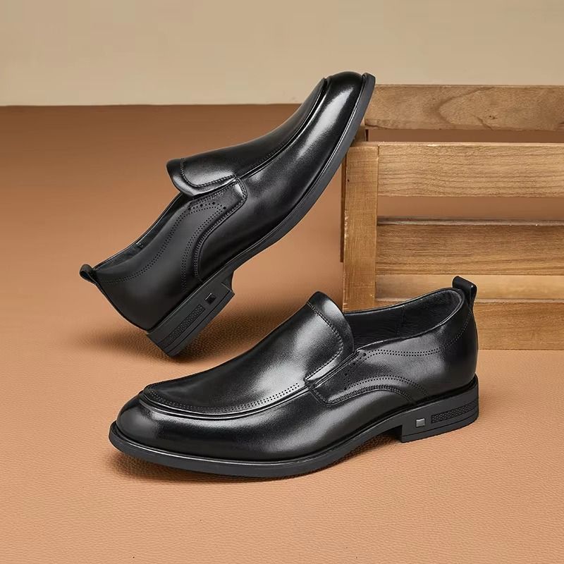 Black Leather Loafers – Formal Dress Shoes Designed for Office or Business Wear – Men’s Shoes > Oxfords
