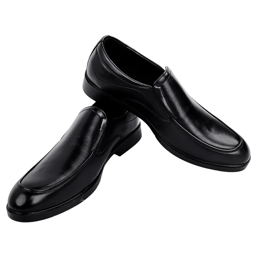 Black Leather Loafers – Formal Dress Shoes Designed for Office or Business Wear – Men’s Shoes > Oxfords