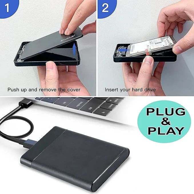 New 2.5inch hdd / ssd casing 2.0 usb cable casing harddisk external casing compatible with 2.5inch (laptop harddisk or ssd ) sleek and portable case
