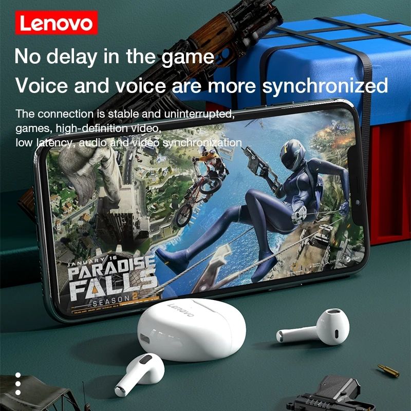 Lenovo HT38 TWS Bluetooth Earphone Mini Wireless Earbuds with Mic for iPhone Xiaomi Sport Waterproof 9D Stere Headphone