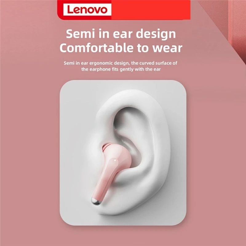 Lenovo LP40 Pro TWS Bluetooth Earphone Mini Wireless Earbuds Sport Gaming Bluetooth 5.1 Headset with Charging Box Mic Support Call Video for iPhone Xiaomi Oppo