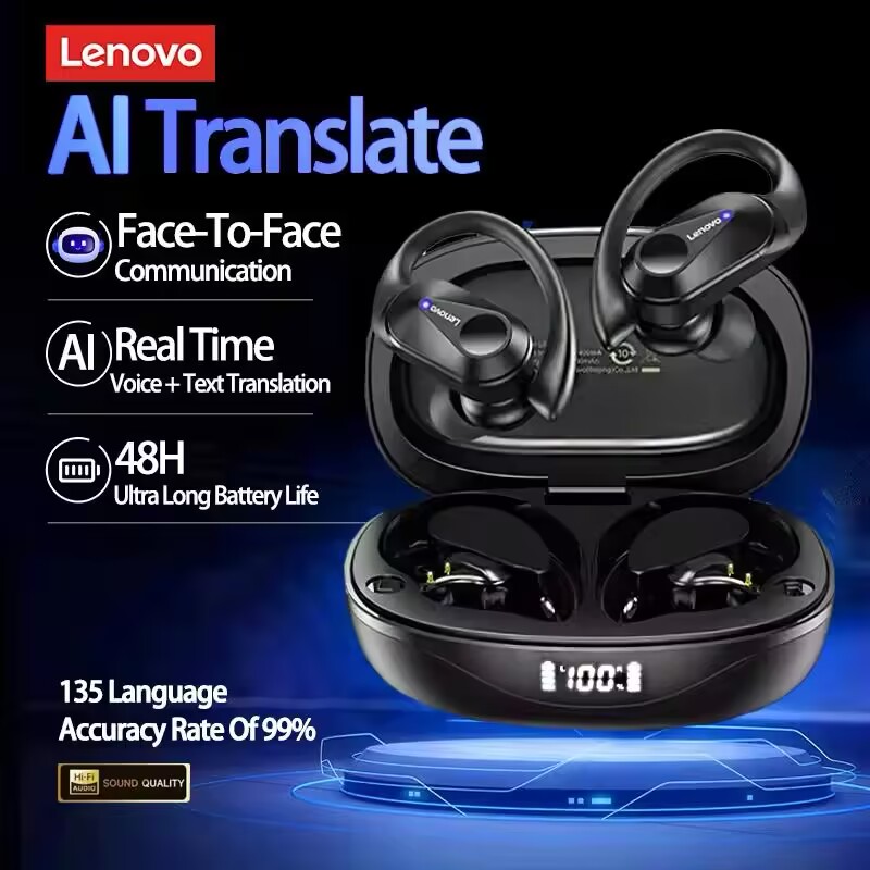 Lenovo LP75 TWS Bluetooth 5.3 Earphones Sports Wireless Headphones Waterproof HiFi Stereo Wireless Earbuds with Mics 400mAh