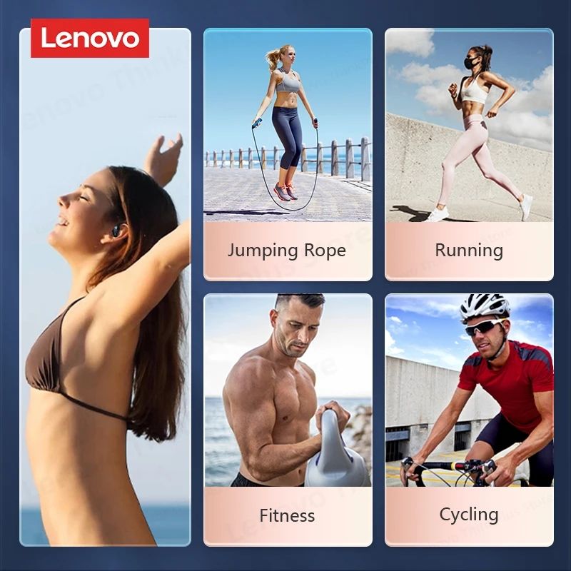 Lenovo LP75 TWS Bluetooth 5.3 Earphones Sports Wireless Headphones Waterproof HiFi Stereo Wireless Earbuds with Mics 400mAh