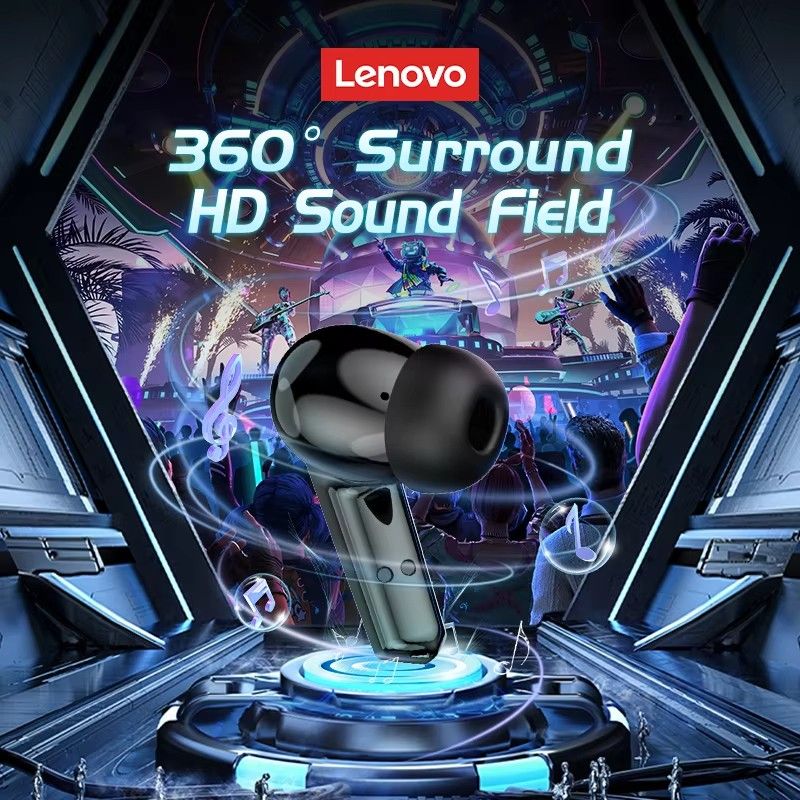 Lenovo GM2 Pro TWS Gaming Bluetooth Earphone Bluetooth 5.3 Low Latency Wireless Headset with Mic 3D Stereo Bass True Wireless Gamer Earbuds