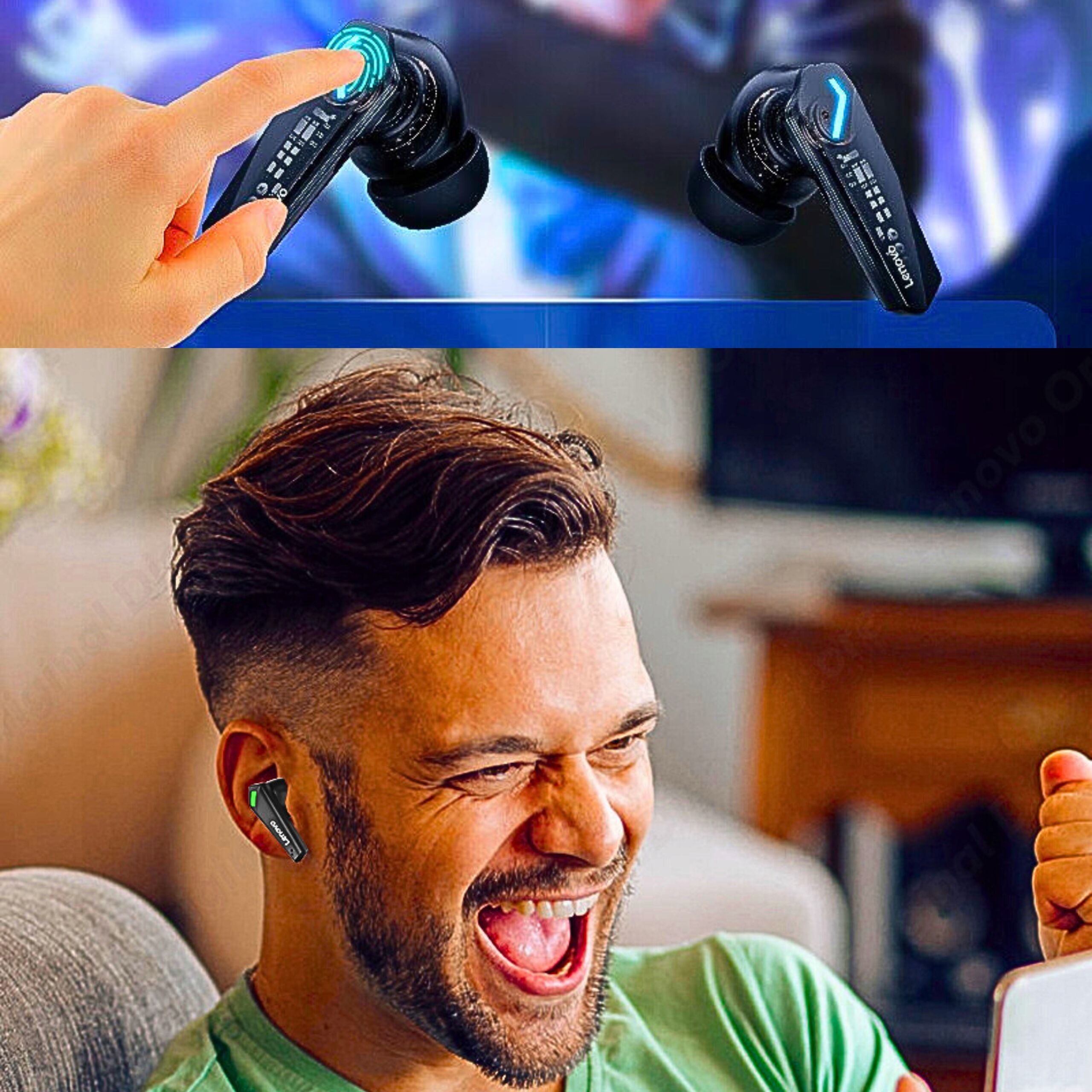 Lenovo GM2 Pro TWS Gaming Bluetooth Earphone Bluetooth 5.3 Low Latency Wireless Headset with Mic 3D Stereo Bass True Wireless Gamer Earbuds