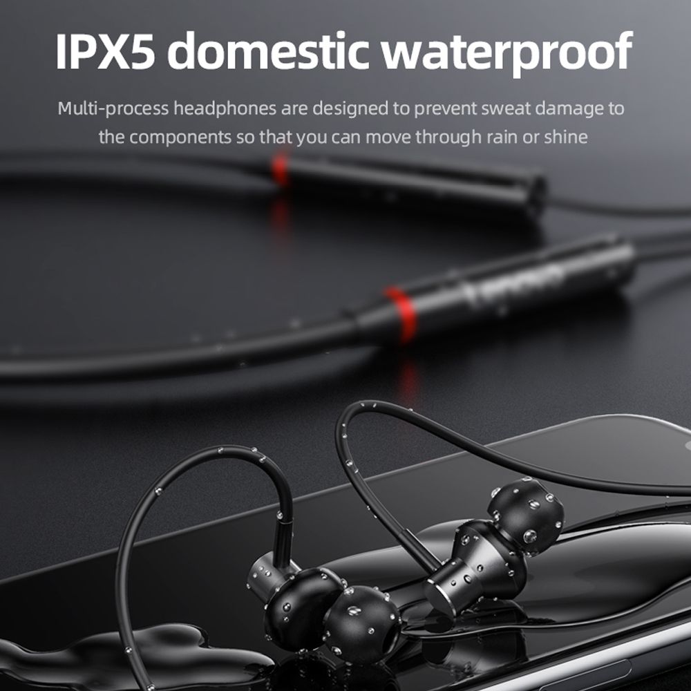 Lenovo HE05/HE05X Bluetooth Headset IPX5 Waterproof Sports Headphones Magnetic Neckband Wireless Headphones ios Android with Microphone