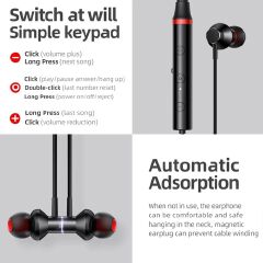 Lenovo HE05/HE05X Bluetooth Headset IPX5 Waterproof Sports Headphones Magnetic Neckband Wireless Headphones ios Android with Microphone