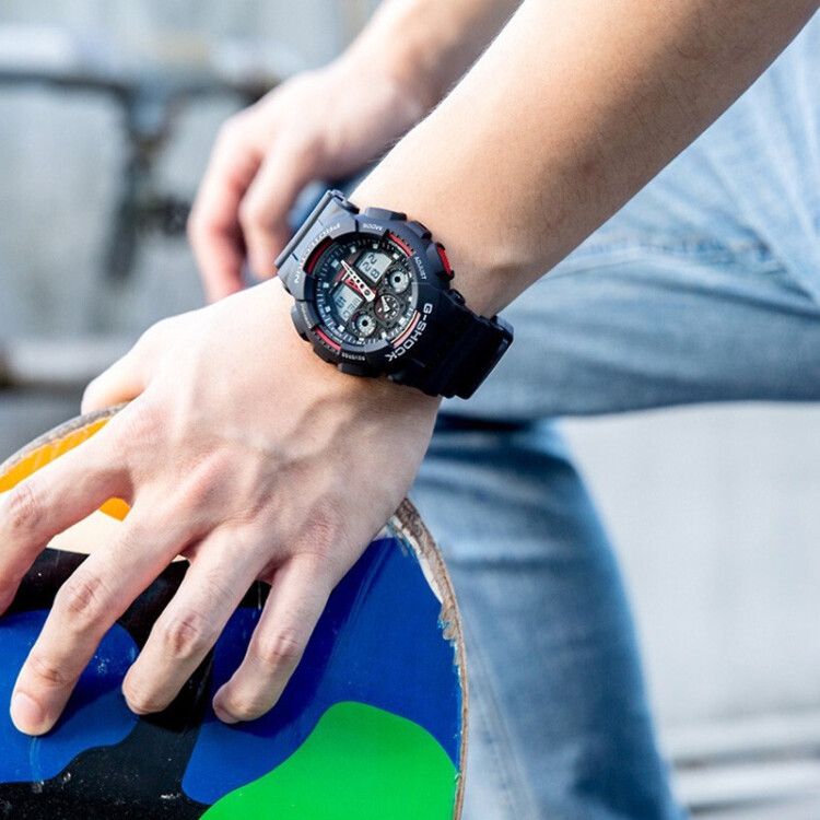 【2YEARS WARRANTY】GShock Casual Fashion Men’s Watches Men Sports Watches Automatic light Watch For Man GA-100-1A4